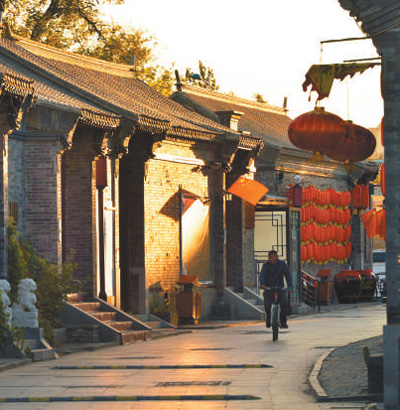 航拍杨柳青古镇. 资料图片