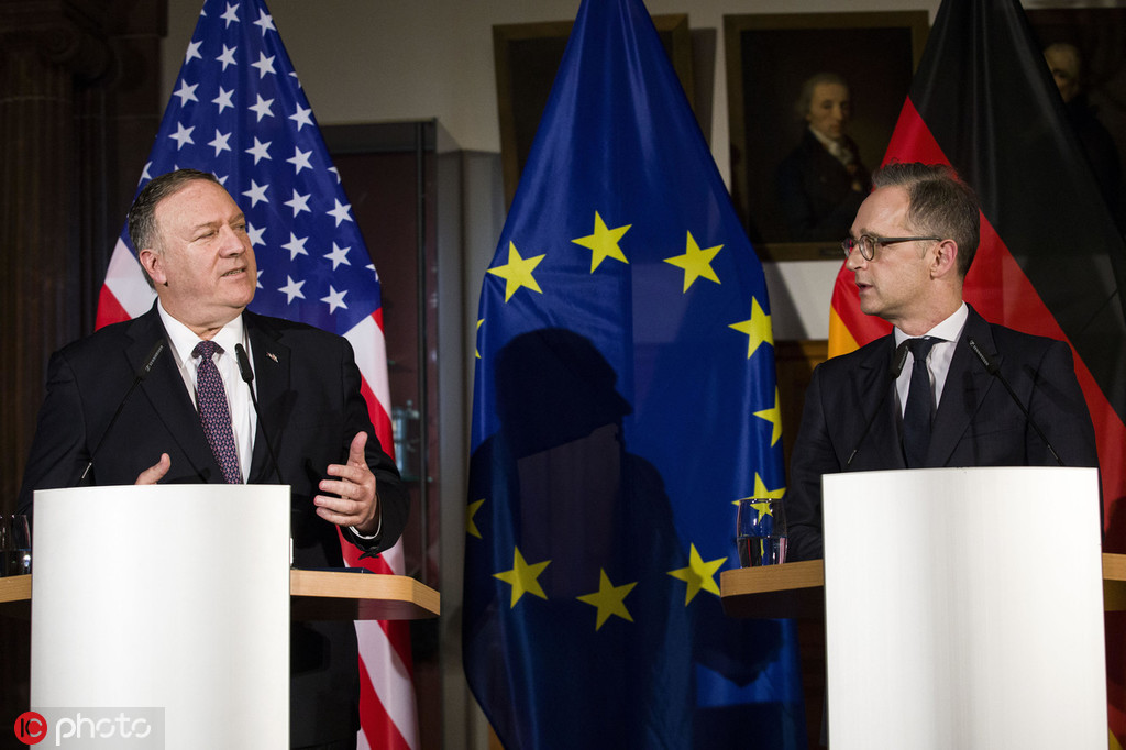 11月7日，美国国务卿蓬佩奥和德国外长马斯举行新闻发布会 @IC Photo