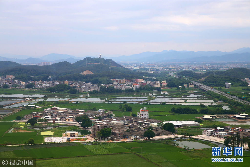 2018年9月11日,航拍的广东省揭阳市榕城区登岗镇,秋季景色美如画.