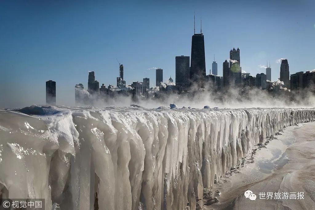 "极地涡旋"来袭 美国遭遇极寒天气