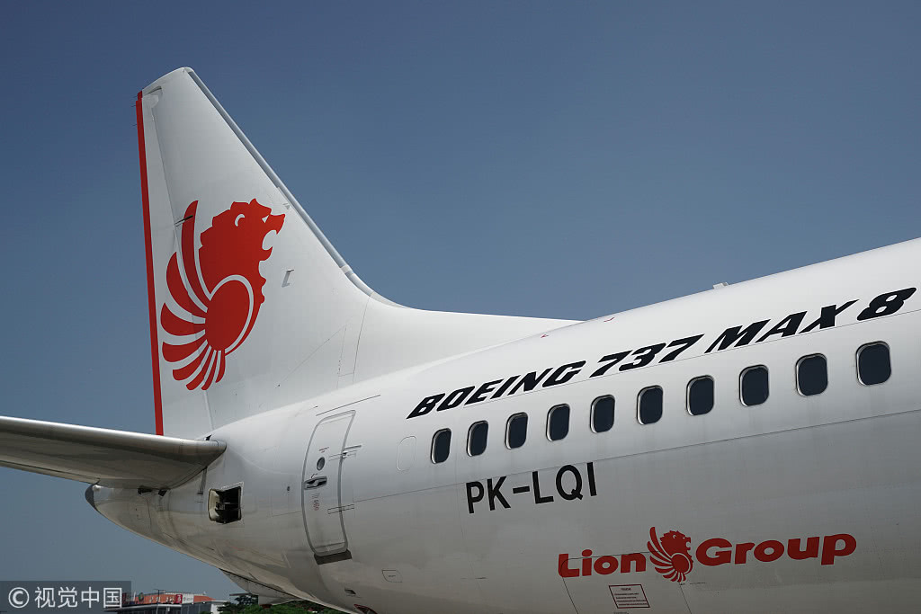 印尼狮航波音737 max 8飞机(图源/视觉中国)