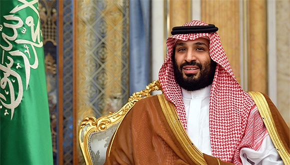 2019年9月18日，沙特吉达，沙特王储穆罕默德·本·萨勒曼。图片来源：视觉中国