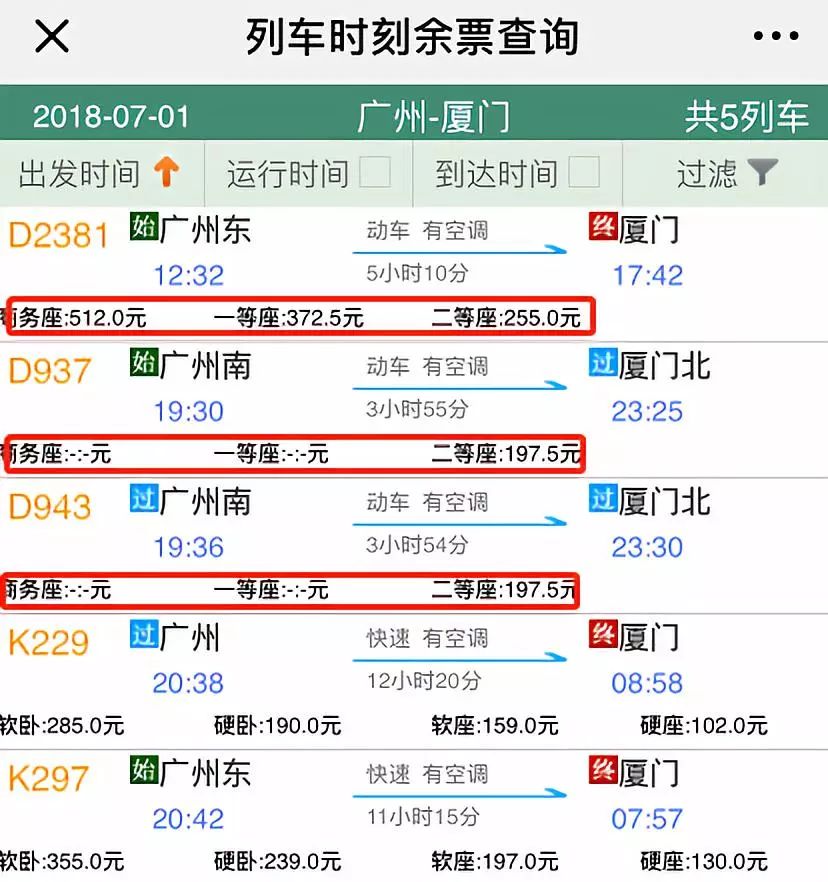 终于等到你!广州-厦门高铁直达,不到5小时!票价是