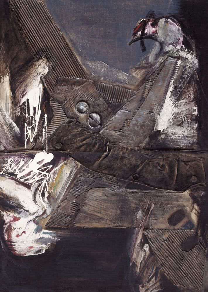 孟禄丁 噪音 150cm×110cm 综合材料 1988对自己形式主义的转向