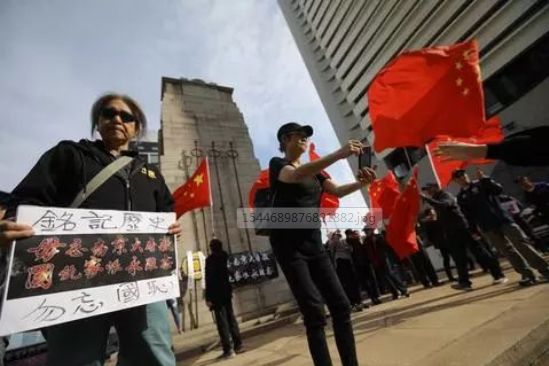 ▲香港市民举国旗游行（香港01）