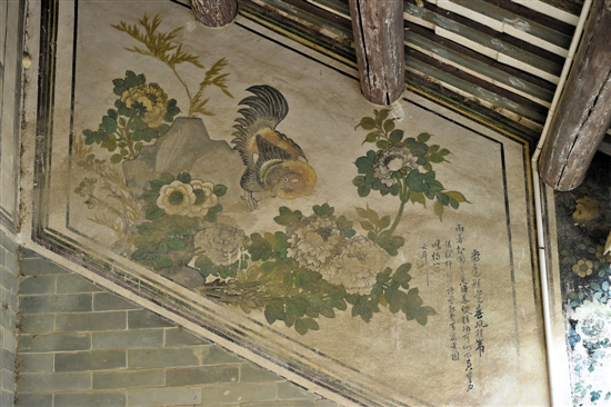 清代民国广府壁画中的山水花鸟