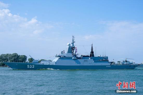 资料图：俄“敏捷”号轻型护卫舰。 中新社记者 吴浩宇 摄