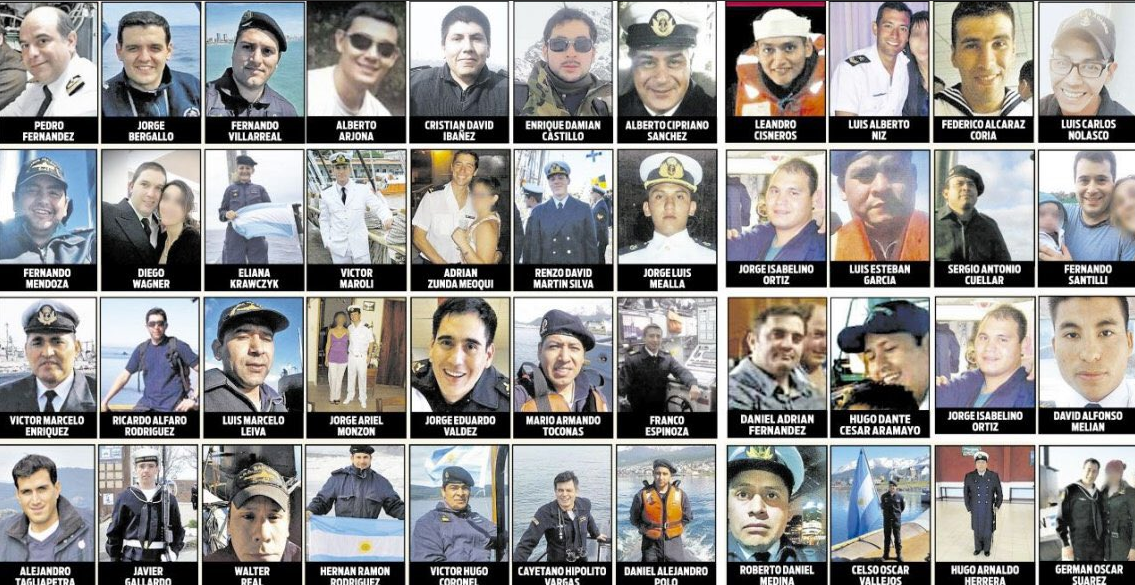 失踪舰员照片 图源：阿根廷海军