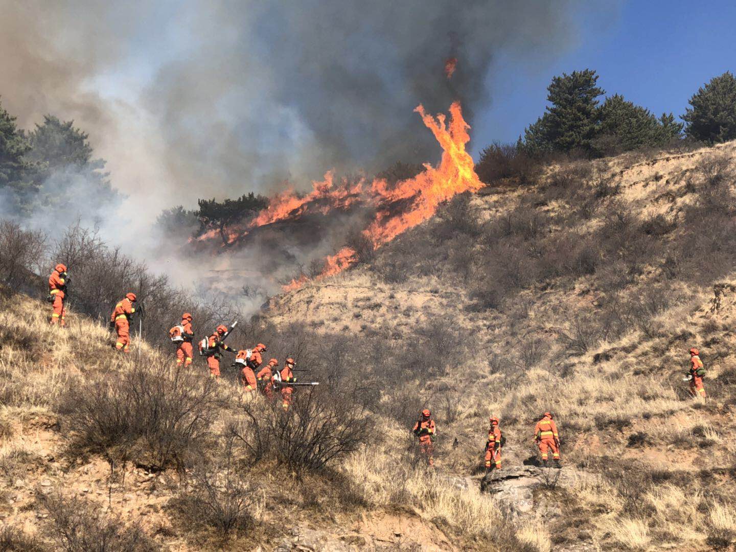 山西沁源森林大火3600余名人员撤离