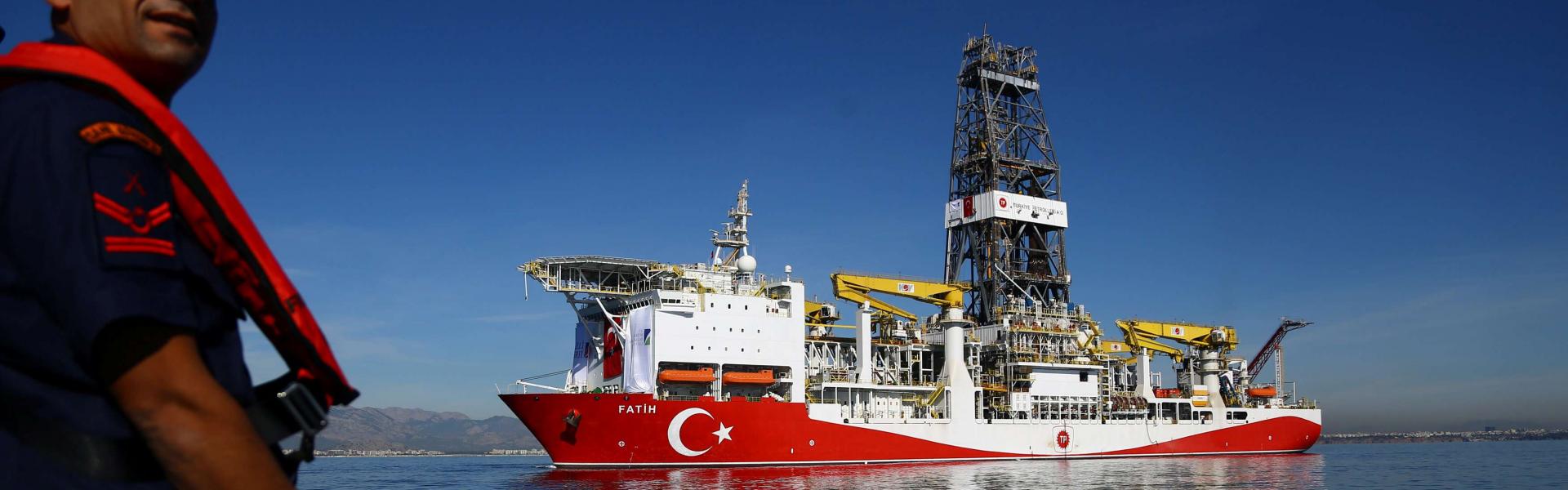 去年十月出发的土耳其油气勘探船 图源：土耳其媒体Ahval