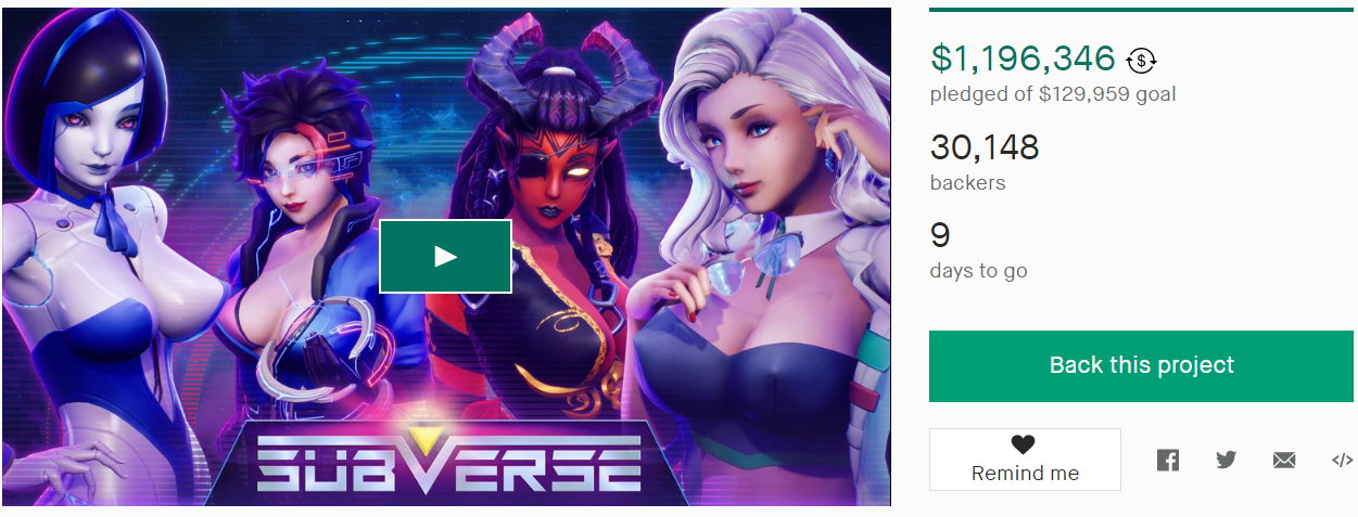 成人游戏《subverse》众筹破100万美元 更多细节公布
