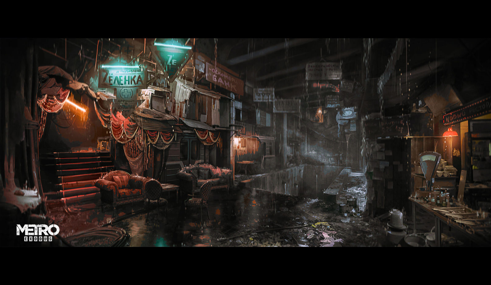 《地铁:逃离》精美原画合集 破洞黑丝妹子野性十足