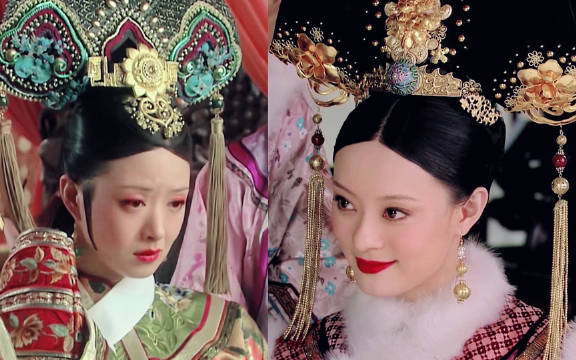 熹贵妃的旗头神似当年华贵妃,比皇后还精美,已经僭越了._手机新浪网