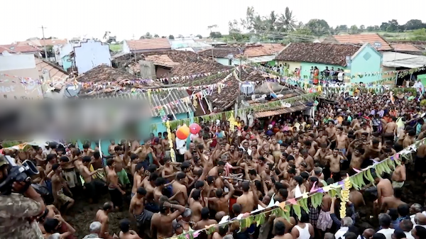 印度村庄迎"泼粪节" 村民:牛粪无害还能治病