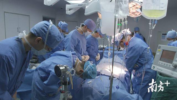 广医二院器官移植中心医务人员为逝者默哀。  本文图片均来自南方+客户端
