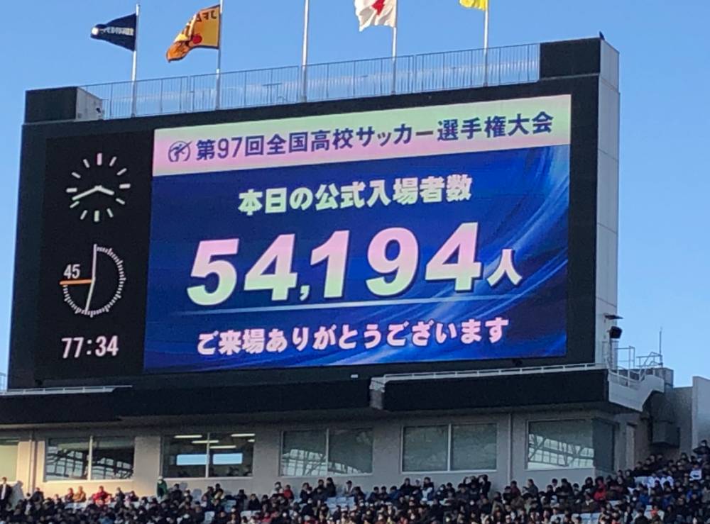 现实中的足球小将,日本第97届高中决赛上座数