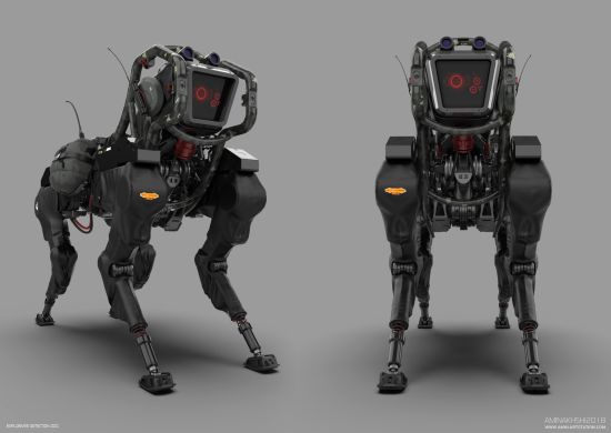 国外画师设计未来战争机器 巨型战蝎,双足炮台科幻感炸裂