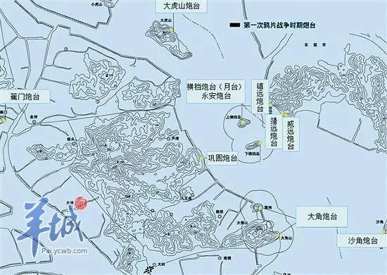 五个地方建成了西式炮台群,构成了华南最大的海防工事——新虎门要塞