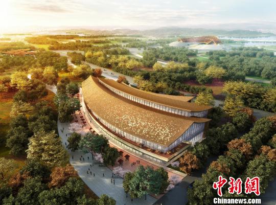 12月19日,2019年中国北京世界园艺博览会商业服务保障企业签约运动在延庆区举走。图为商业配套之一的花卉商超成果图。(完) 北京世园会供图 摄