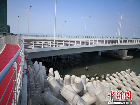 港珠澳大桥的岛桥结合部现场实景图 港珠澳大桥管理局供图 摄