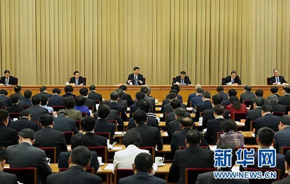 2016年4月22日至23日，全国宗教工作会议在北京举行。中共中央总书记、国家主席、中央军委主席习近平发表重要讲话。新华社记者 庞兴雷 摄