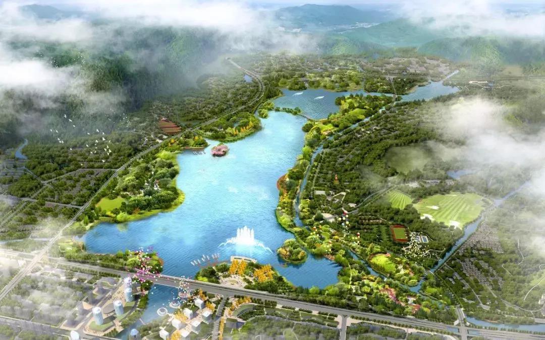 飞龙湖区块简介:飞龙山庄项目效果图