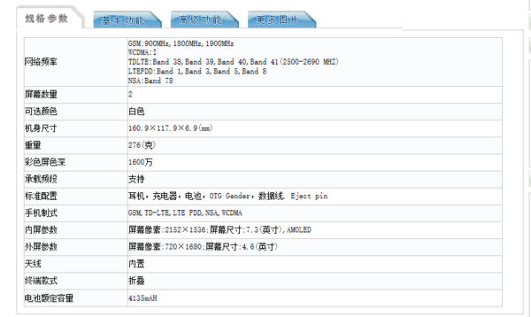 三星W20 5G正式入网工信部,产品的配置参数曝...