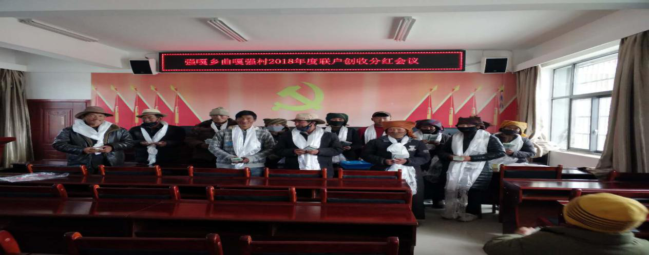 强嘎乡曲嘎强村召开2018年度联户创收分红会议