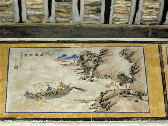 清代民国广府壁画中的山水花鸟