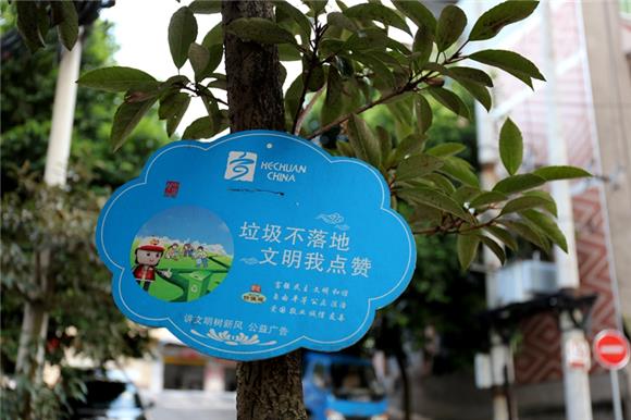 合川区双凤镇设置文明标语牌弘扬正能量