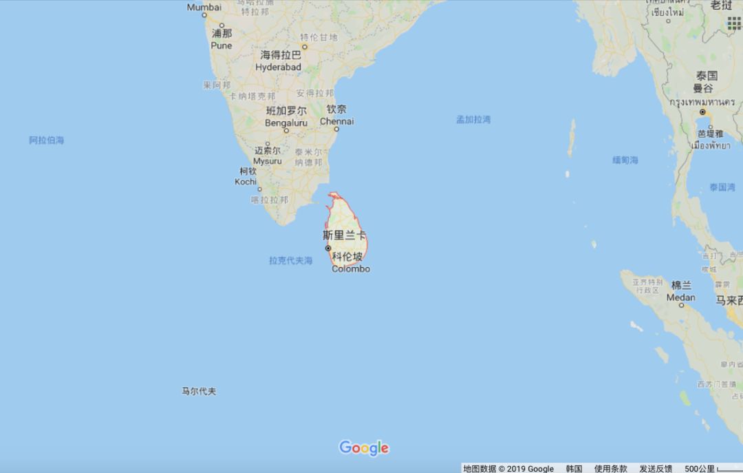 斯里兰卡世界地图位置图片
