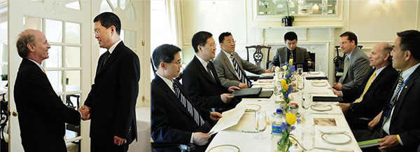 2009年5月,时任酬酢部副部长何亚非率团在华盛顿与奥巴马总统亚洲事务高级顾问贝德率领的美方代外进走会晤。