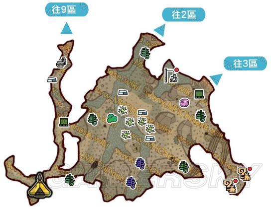 《怪物猎人世界》各地区素材采集点地图一览