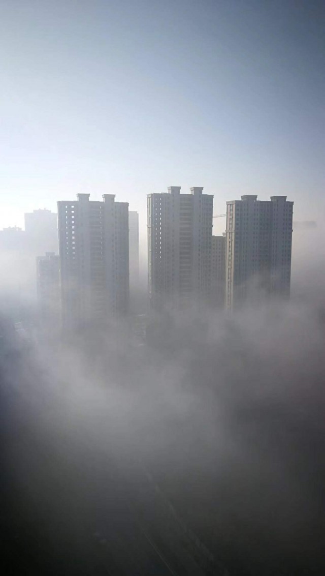 每到大雾天,大盐城就从地球上"隐"身了!