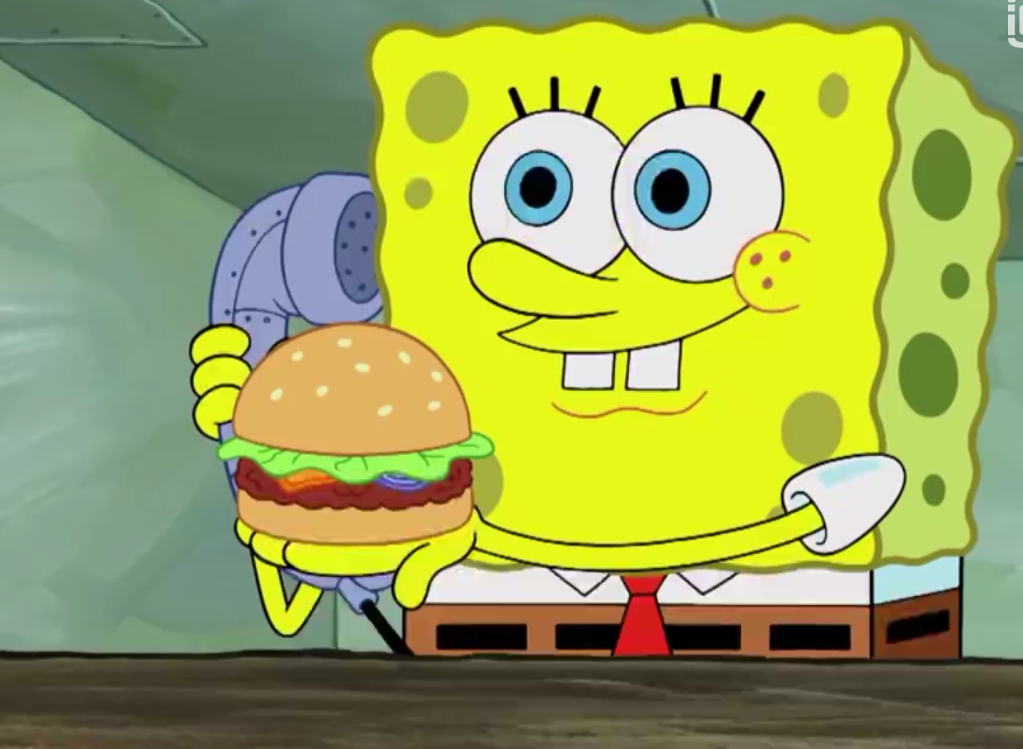海绵宝宝里的蟹黄堡彩色汉堡让我们感动又怀念