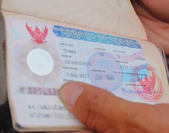 泰国签证。图片来源/视觉中国