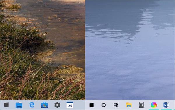 ↑↑↑任务栏图标设计(左:概念版,右:现版)
