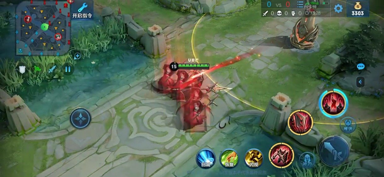 蒙恬无伤无兵线拆塔视频展示