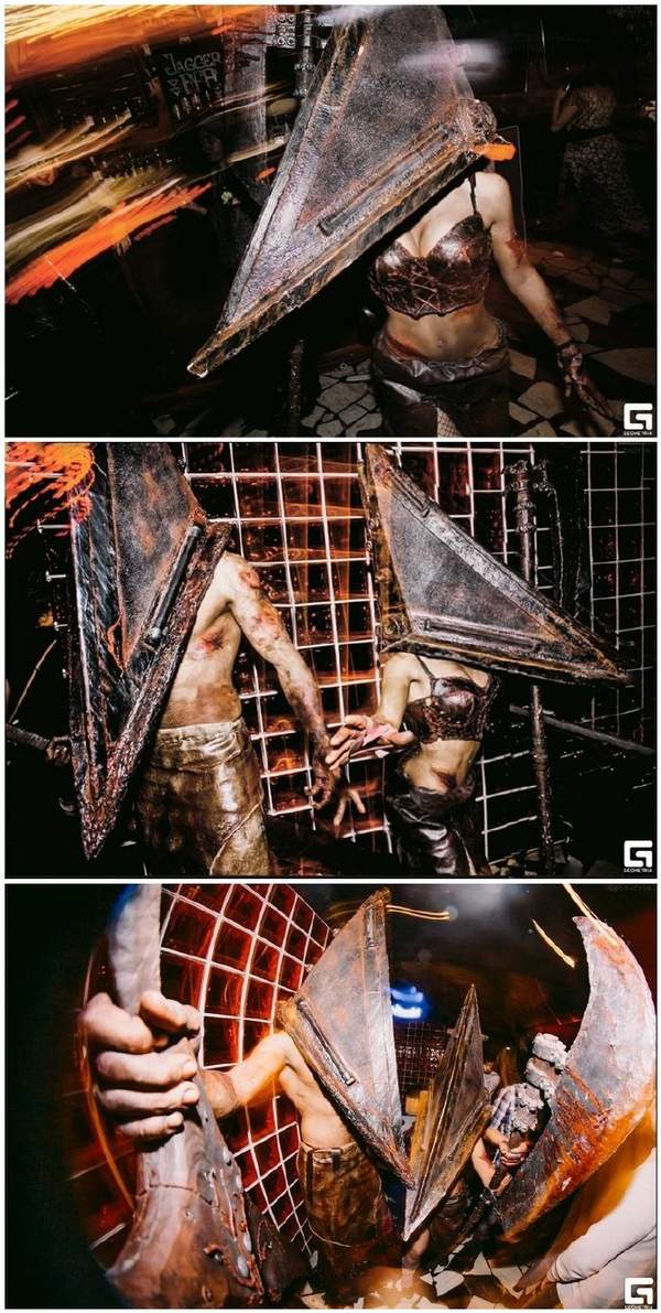 《寂静岭》神级cos 三角头,护士亲密互动,有故事?