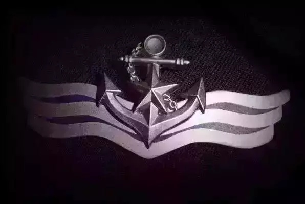 不知道是不是一种巧合,今天的人民海军,其标志符号正是一枚被海浪簇拥