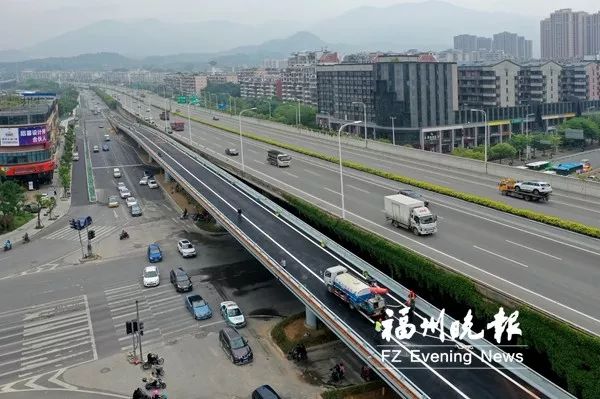 今天起,去福州火车站更快了!三环辅路跨福飞路新高架通车啦!