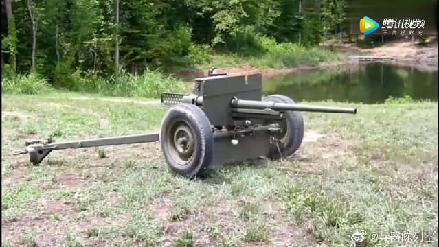 二战m3步兵反坦克炮口径37mm发射瞬间威力可怕