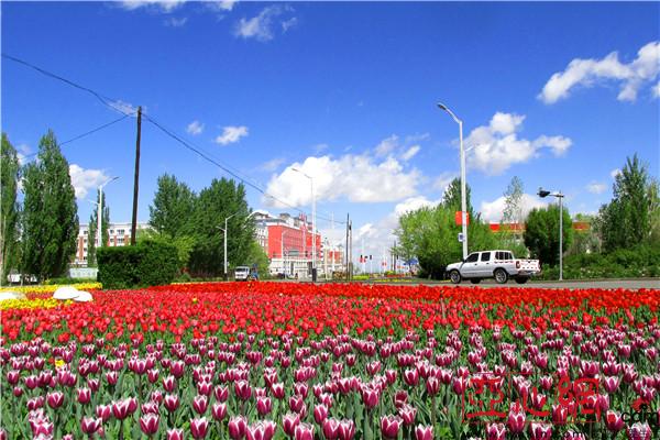 新疆裕民县打造花园式城镇