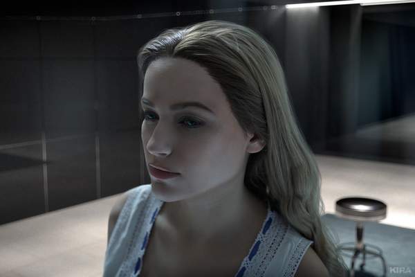 毛妹cos《西部世界》机器人女主 面无表情,机械冷艳