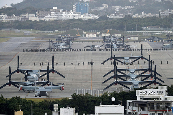 冲绳拟撤销美军基地施工许可,日政府:推进搬迁工程想法不变