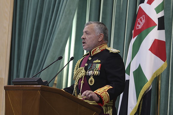 当地时间2019年11月10日，阿卜杜拉二世出席约旦国民议会第四次全会开幕式。IC 图