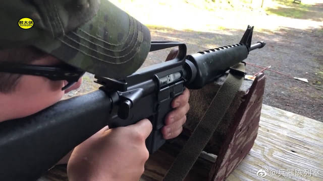 xm16e1步枪,拉栓声音清脆好听,采用弹匣供弹靶场射击测试_手机新浪网