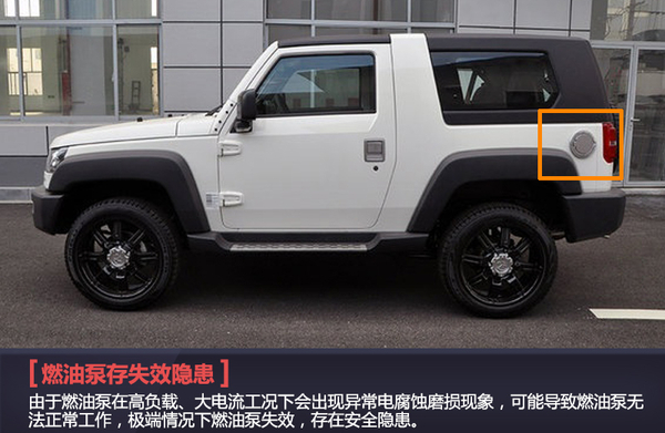 BJ40越野车燃油泵失效隐患 国内启动召回