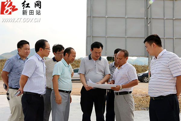 新田县委副书记唐富荣调研重点项目建设工作