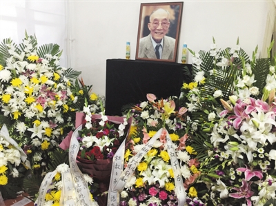 昨日,灵堂上,摆放着杜润生的遗像.